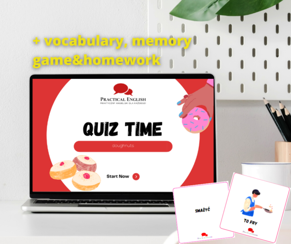 Prezentacja Quiz Time Doughnuts + dodatki na lekcję